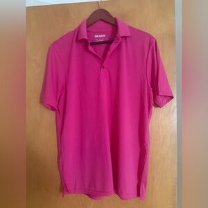 Gildan Men's Vibrant Pink Polo Shirt